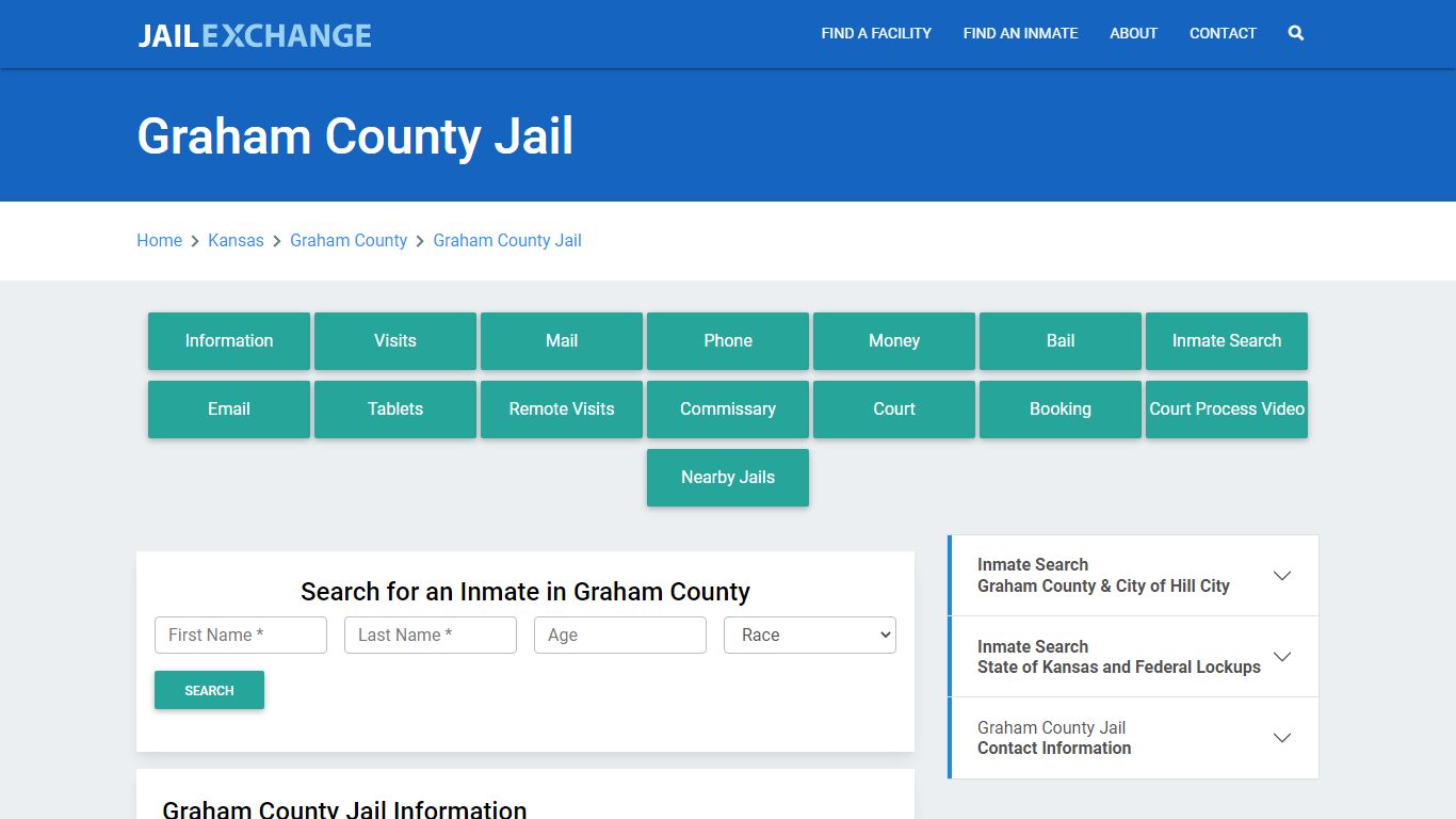 Graham County Jail Roster Lookup, KS, Inmate Search